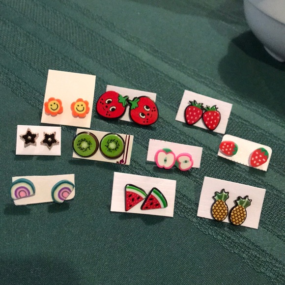 SELLING TO PLATOS Fruit Earring Studs! You Pick - Picture 3 of 5